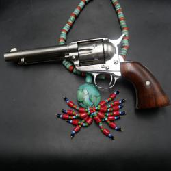 Colt Peacemaker single Action Army de 1899 Smokeless frame canon quasi miroir cal.45, Certificat BNE