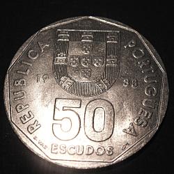 Portugal, piece de 50 escudos 1988 ttb+