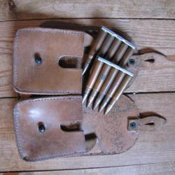 Cartouchière + 2 clips de cartouches 7.5x54 MAS neutralisées (a2)