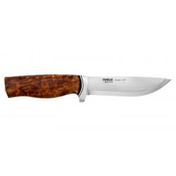 Couteau droit HELLE GT manche en bouleau lame 123mm + étui en cuir
