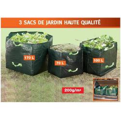 Black Friday ! 3 Sacs de jardin avec poignées