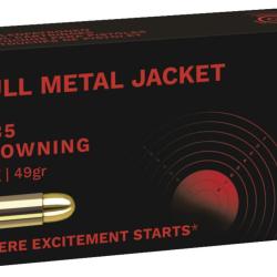 CARTOUCHES GECO CAL. 6,35 BROWNING FMJ 49GR 3,2 G BTE 50