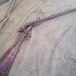 fusil type Lefaucheux &agrave; broche 16, canons 64,1 cm