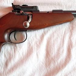 RARE ! Pistolet monocoup ANSCHUTZ 1451P canon 6" calibre 22LR culasse calée utilisable Field Target
