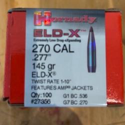 Ogives Hornady ELDX 270/145gr