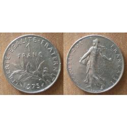 France 1 Franc 1975 Semeuse Nickel Francs Frcs Frc