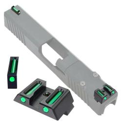 Hausse et Guidon Fibre Optique Glock 44 - Vert - SKX INDUSTRIES