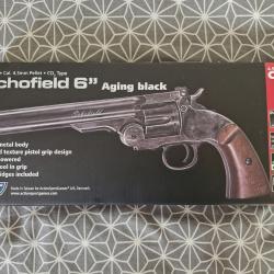 Revolver à plombs 6" ASG Schofield noir vieilli 4.5 mm