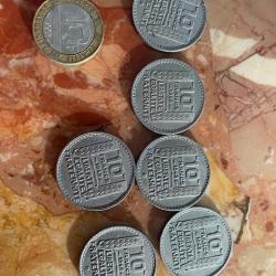 lot de  6 pieces Francs  1948 1949