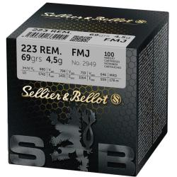 CARTOUCHES SB .223 REM FMJ 69gr x100