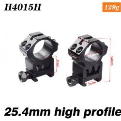 Colliers de montage diamètre 25.4mm-rail Weaver ou Picatinny-haut 21 mm