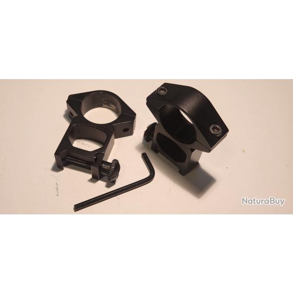 Colliers de montage diamtre 25.4mm-rail Weaver ou Picatinny-haut 25mm #1