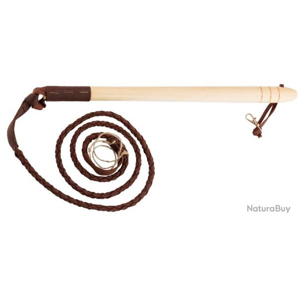 Fouet de chasse vnerie manche bois, flotte cuir - Country   !!!