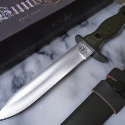 Couteau De Combat Bundeswehr Military Lame Acier Carbone Manche ABS Etui Acier