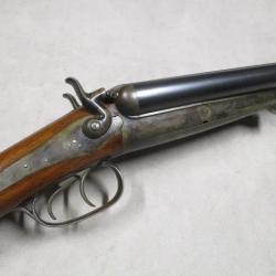 A voir!!! HUSQVARNA modèle 1877, Cal 12 à chiens, à 1 euro sans prix de réserve!!! Canons miroir!!!