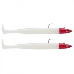 Leurre souple FIIISH Crazy paddle tail double combo 150 Offshore / 20g / White coco - Red head - CPT