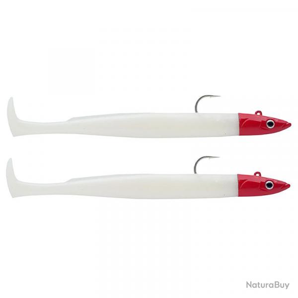 Leurre souple FIIISH Crazy paddle tail double combo 150 Offshore / 20g / White coco - Red head - CPT