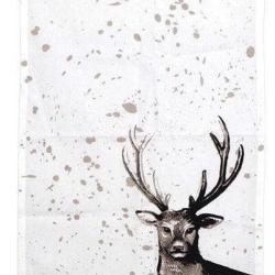 Torchon de cuisine Cerf noir et blanc LOVERGREEN