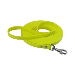 Longe BIOTHANE BETA plate 19 mm jaune fluo 15 m AVEC poignée