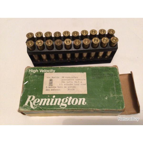 20 balles 444 MARLIN REMINGTON 240 GR