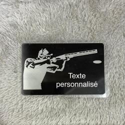 Mémo Chasseur en aluminium gravé au laser (Recto / Verso) Promo limitée !