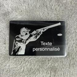 M&eacute;mo Chasseur en aluminium grav&eacute; au laser (Recto / Verso) A4