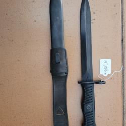 Baïonnette Yougoslave Mle 1956 pour pistolet mitrailleur Tsevich- Zastava.