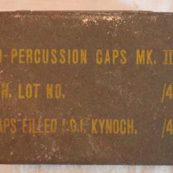 W /| D - British Military Small 10-Percussion Caps Mk.III Metal Container Tin ref COU24US009