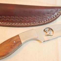 DERNIERE CHANCE avant modification règle NATURA couteau chasse western profil cerf EBR24CHA005