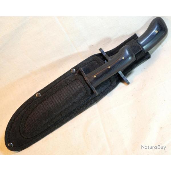 DERNIERE CHANCE avant modification rgle NATURA deux couteaux  lames noires - EBR24DOU001