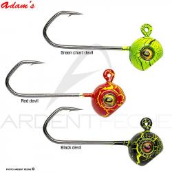 Tête plombée ADAMS Full eyes Green chart devil 15g H4/0