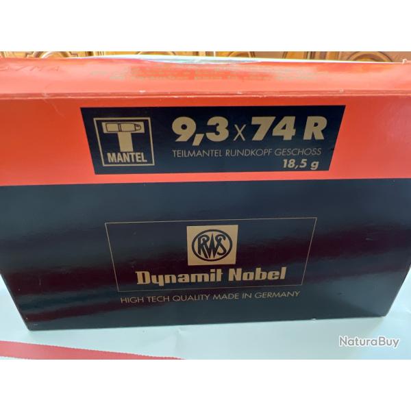 Vends deux botes de balle 9,3 X. 74 R.