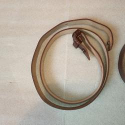 Bretelle sangle en cuir NVA Allemagne de l'Est