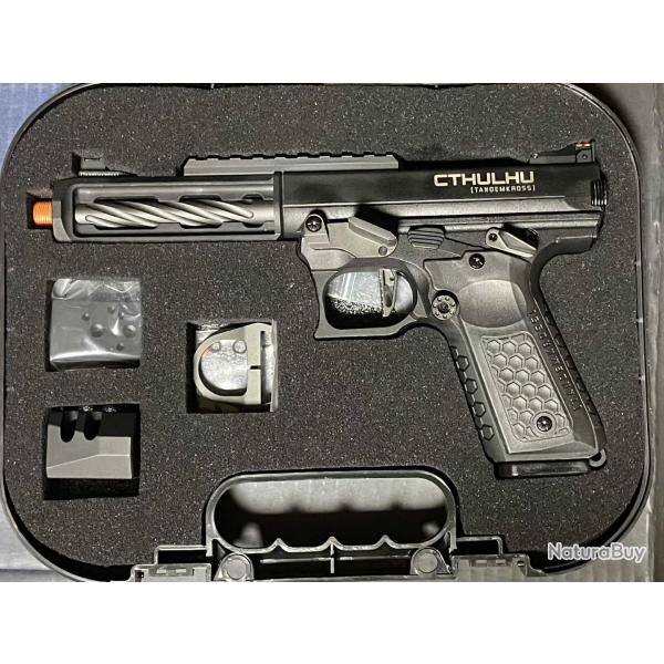 Pistolet GBB airsoft Lancer Tactical CTHULHU noir