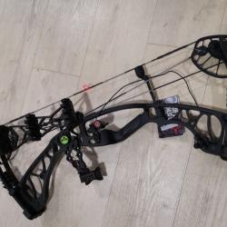 DESTOCKAGE ARC A POULIES CHASSE HOYT TORREX KIT GAUCHER 60# MAX 26-30" BLACK OUT