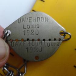 Plaque matricule soldat de Dunkerque