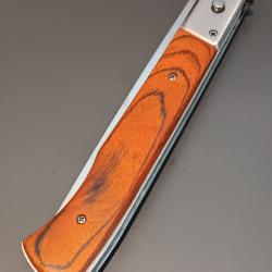 COUTEAU À SYSTÈME, manche bois.