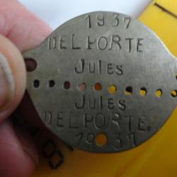 Plaque matricule soldat de 1 er Bureau/Seine