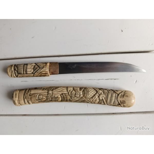 Tanto japonais du 19eme sicle en os