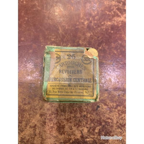 Bote de 25 cartouches de collection calibre 320 Bulldog (compatible 32 S&W)