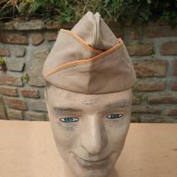 Calot US (garrison cap) chino avec laundry origine WW2 (M.207)