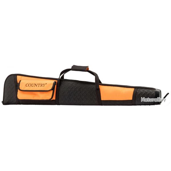Etui fourreau COUNTRY ORANGE/NOIR EN CORDURA POUR FUSIL AVEC LUNETTE SELLERIE