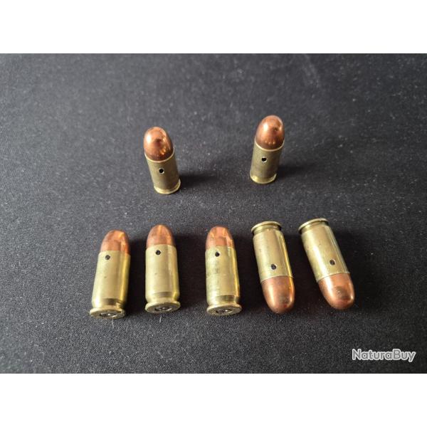 7 cartouches neutralis 45 ACP Ex. pour pistolet colt 1911 US Prorerty ARMY, Governement, Gold Cup