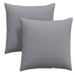 Coussins canapé tissu gris clair 80x80 cm confort housses amovibles