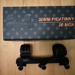 Montage monobloc pent&eacute; 20 MOA - colliers de 30 mm