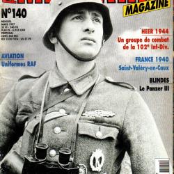 Militaria magazine 140 artillerie arm&eacute;e d'armistice, paras canadiens uniformes us, reporter pk front