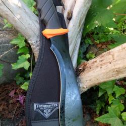 Machette Couteau Kukkri Parang Lame Acier 3Cr13 Manche ABS Orange Etui Nylon Tactical Survivalisme