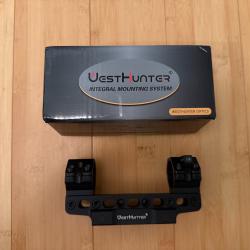 Montage monobloc pour lunette &agrave; tube de diam&egrave;tre 30 mm