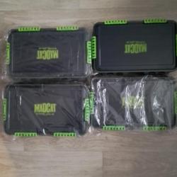 LOT BOITE DE RANGEMENT PÊCHE SILURE MADCAT (X4)