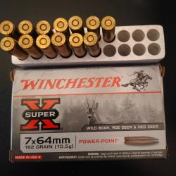 13 balles 7x64 Winchester 162 grain 10,5g